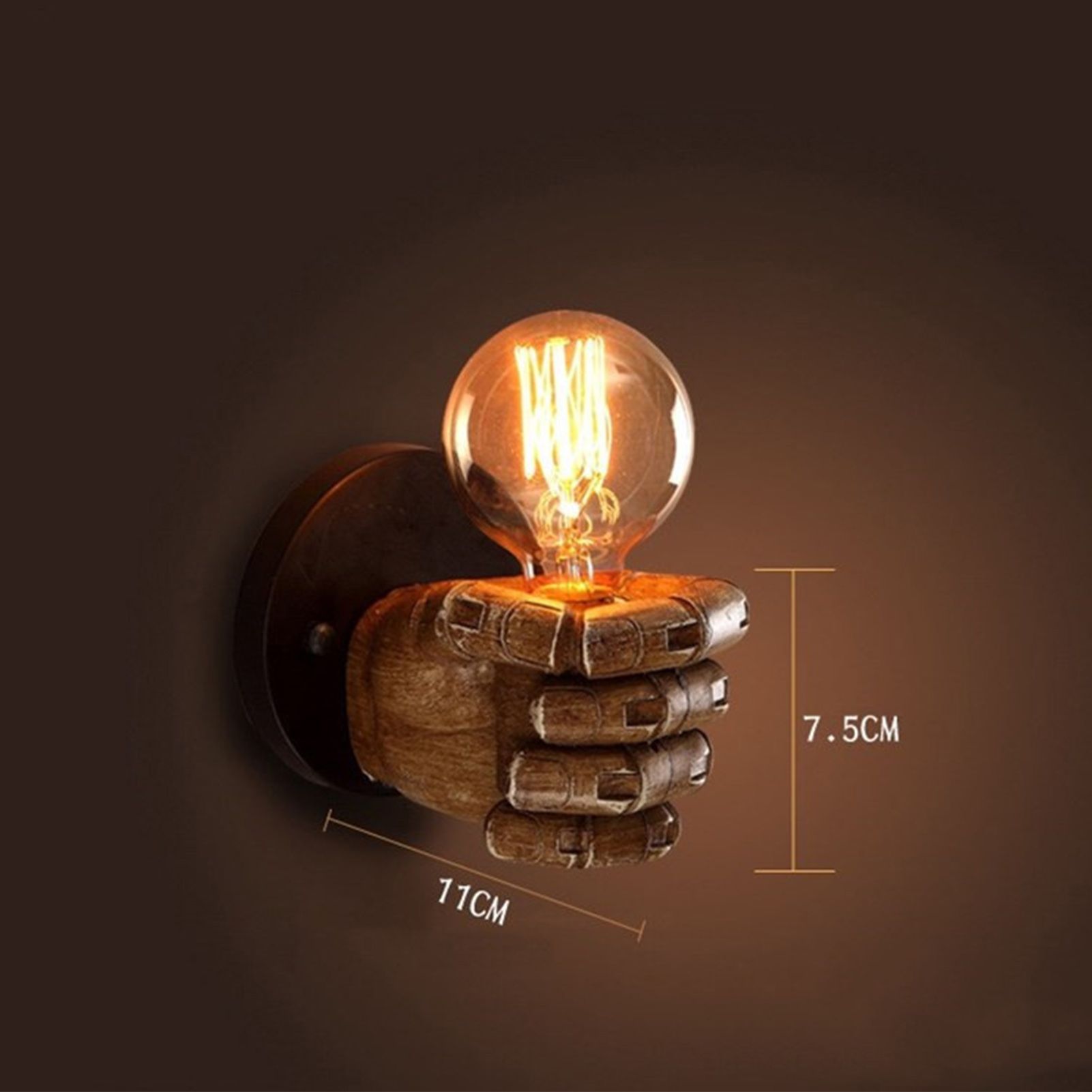 Wall Light Decoration Holder Novelty Fist Shape Wall Lamp Holder Wall Art view 2