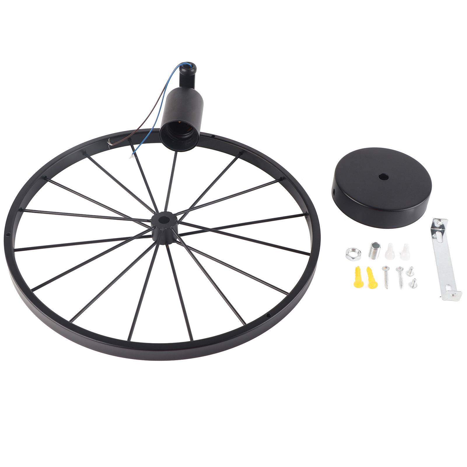 Wall Lamp Decorative Wheel Light Retro Industrial Style Iron for Balcony