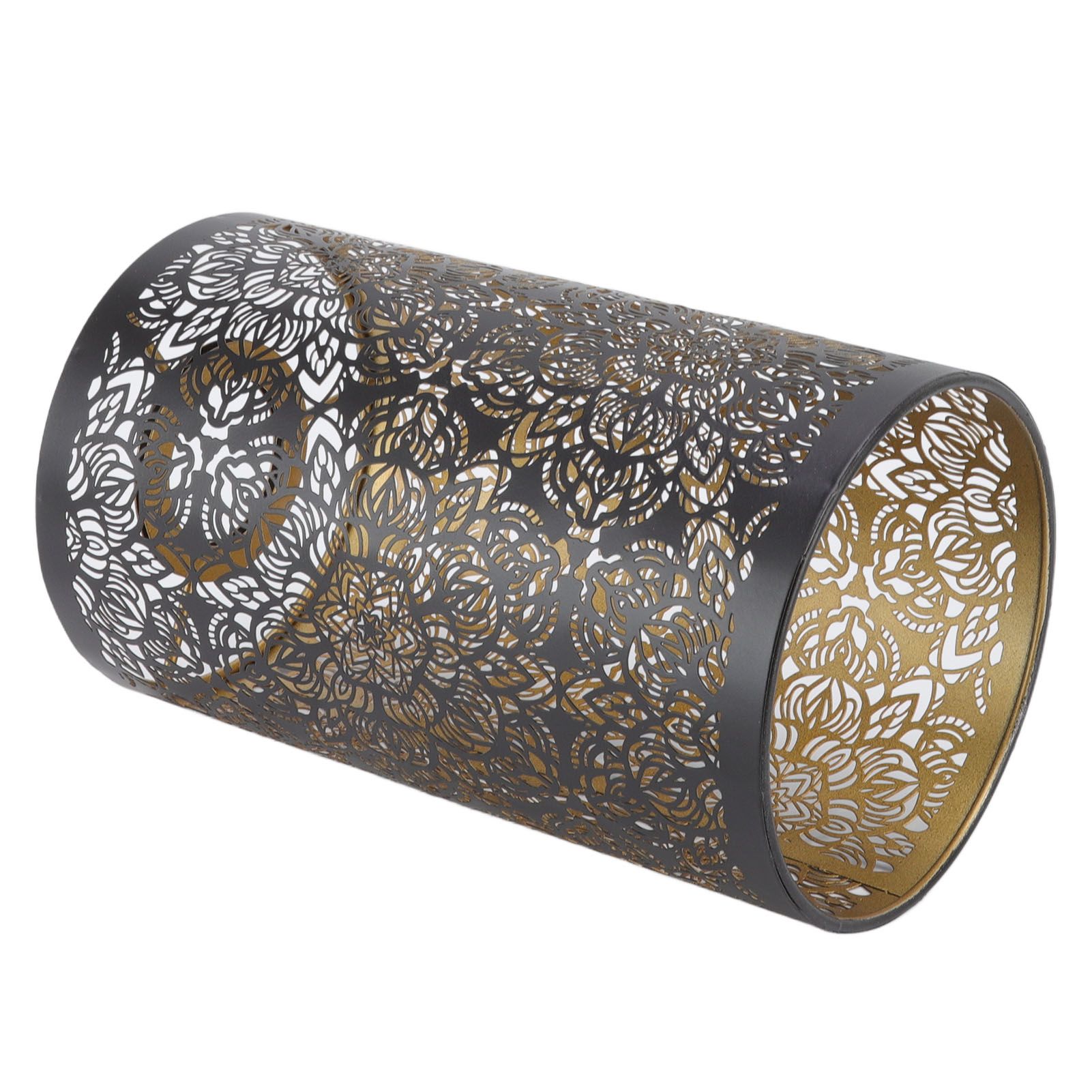 Lamp Shade Hollow Carving Metal Cylindrical Circular Pattern E27 E26 view 3