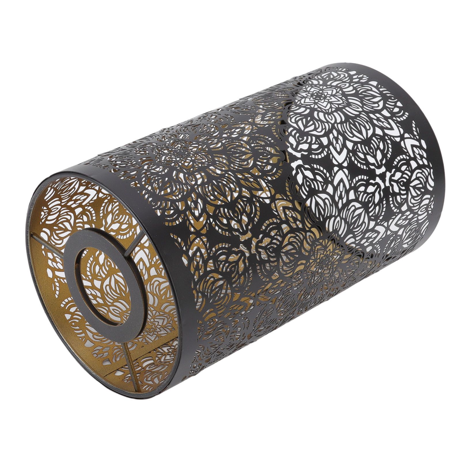 Lamp Shade Hollow Carving Metal Cylindrical Circular Pattern E27 E26 view 4