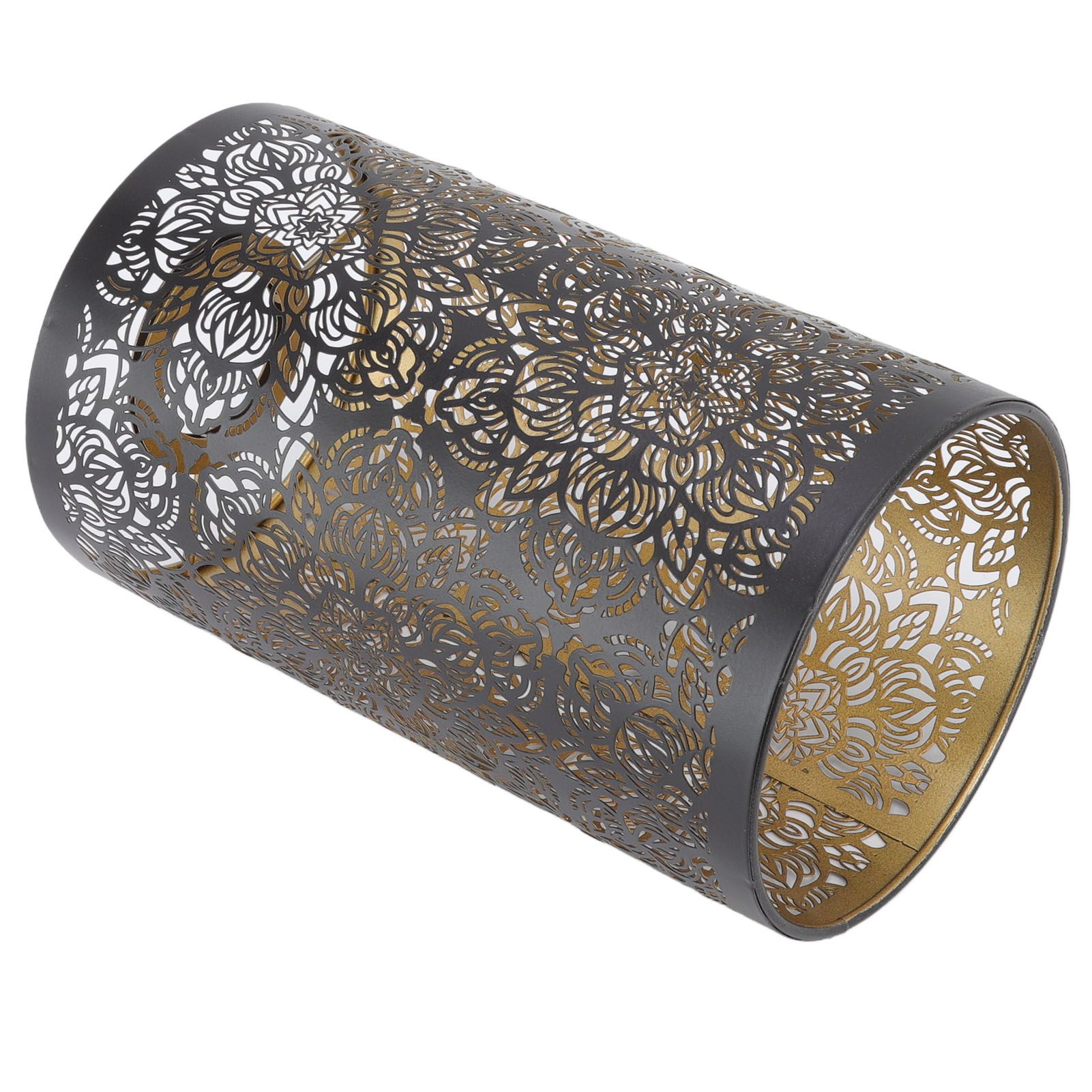 Lamp Shade Hollow Carving Metal Cylindrical Circular Pattern E27 E26 view 6