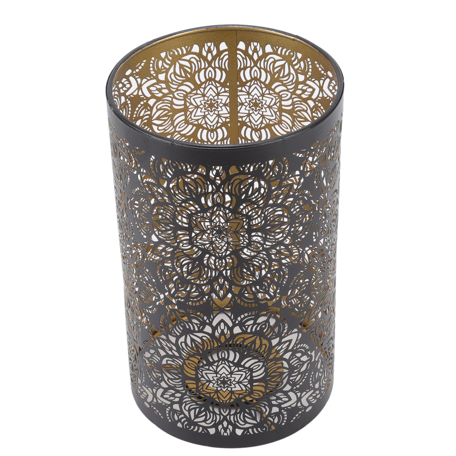 Lamp Shade Hollow Carving Metal Cylindrical Circular Pattern E27 E26 view 10