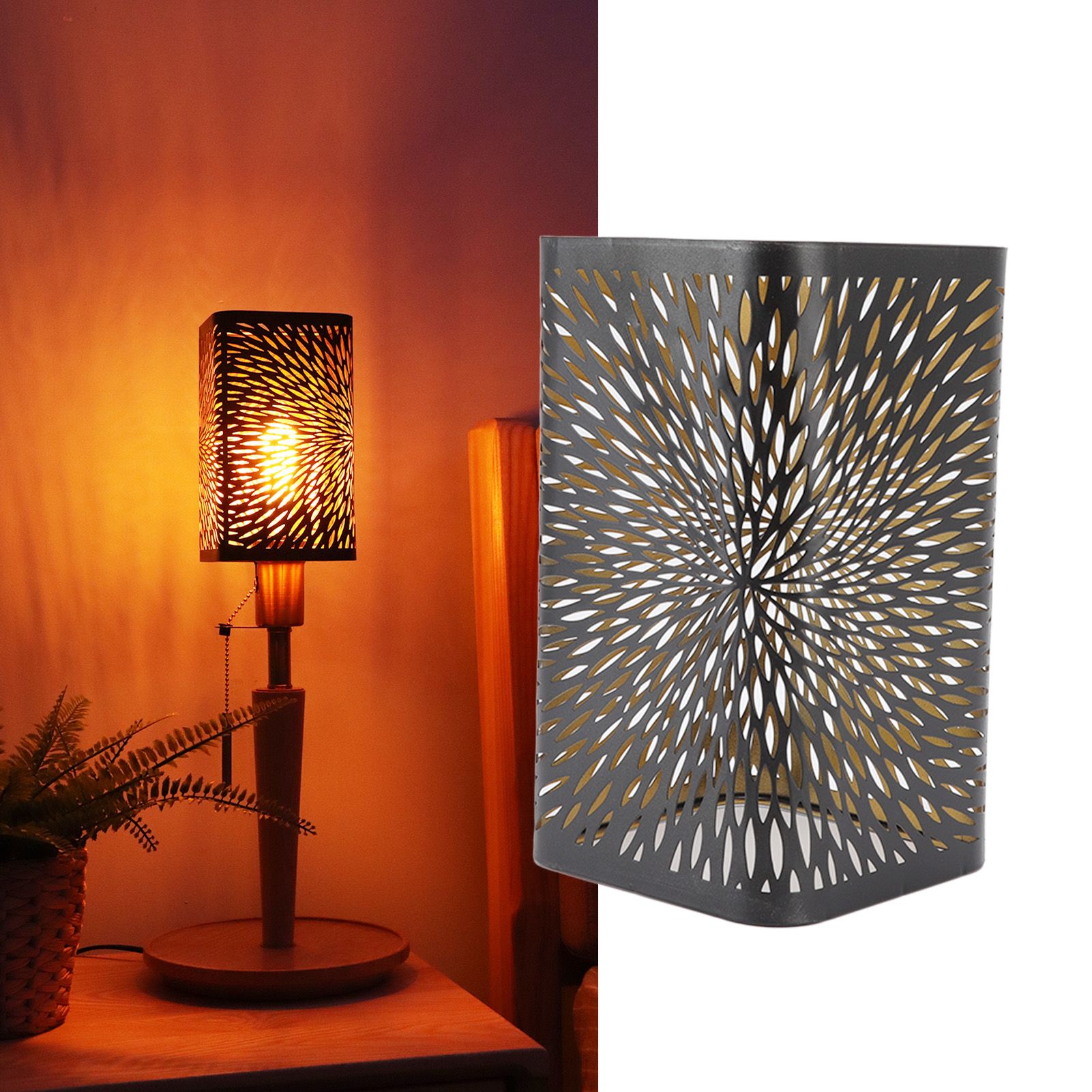 Lamp Shade Wrought Iron Hollow Design Modern Style Detachable Table Lamp Shade view 12
