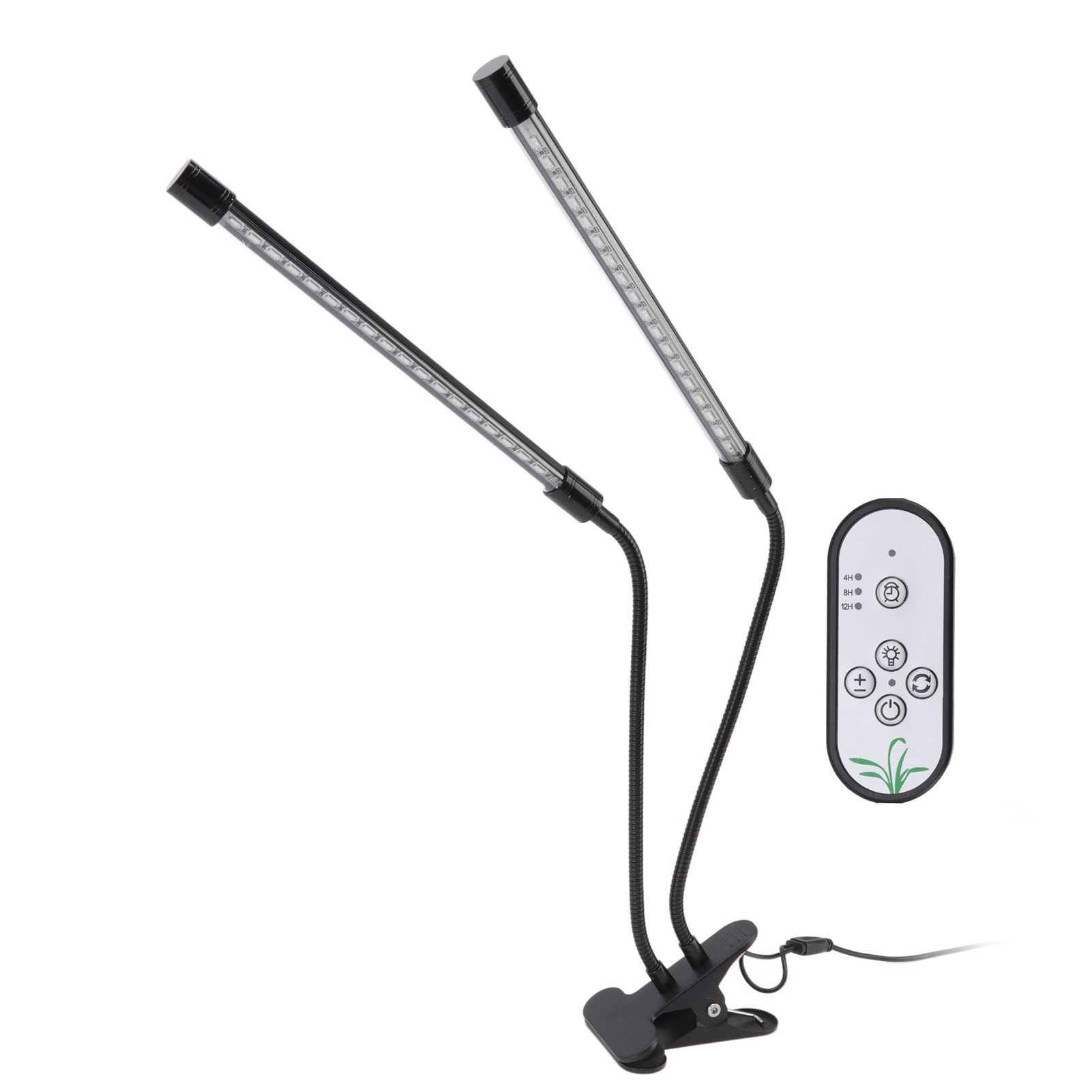 Plant Grow Light Dimmable Timing Full Spectrum USB Powered Dual Head Clip On view 2