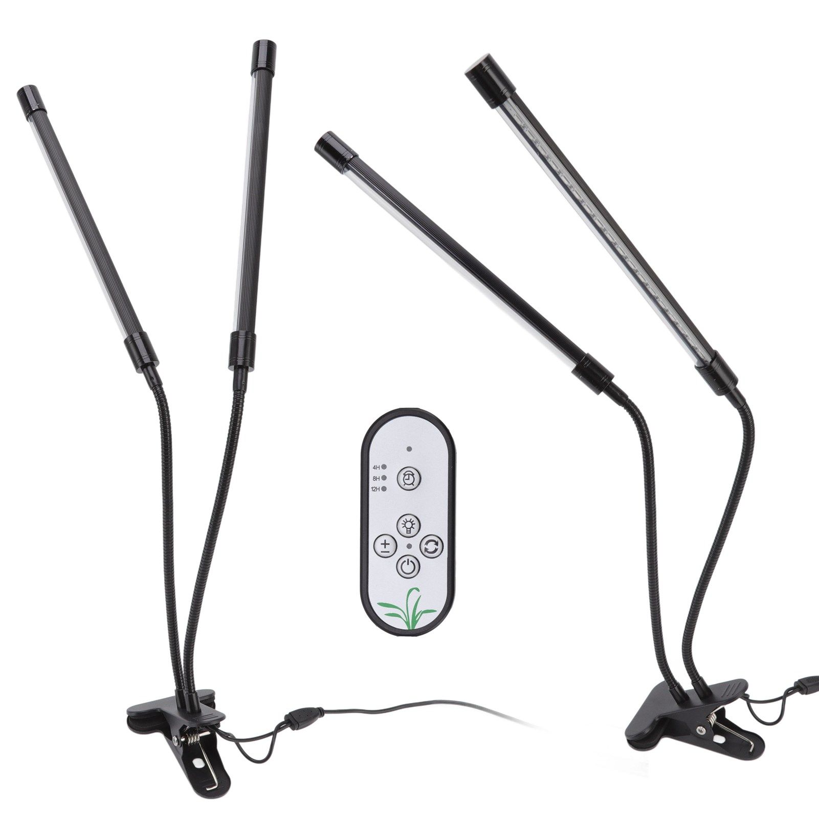 Plant Grow Light Dimmable Timing Full Spectrum USB Powered Dual Head Clip On view 9