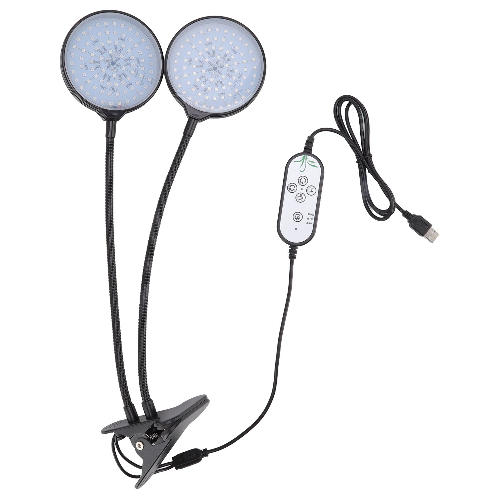 30W Double Head LED Plant Growing Lights Clip On 5 Level Brightness Grow Lamp