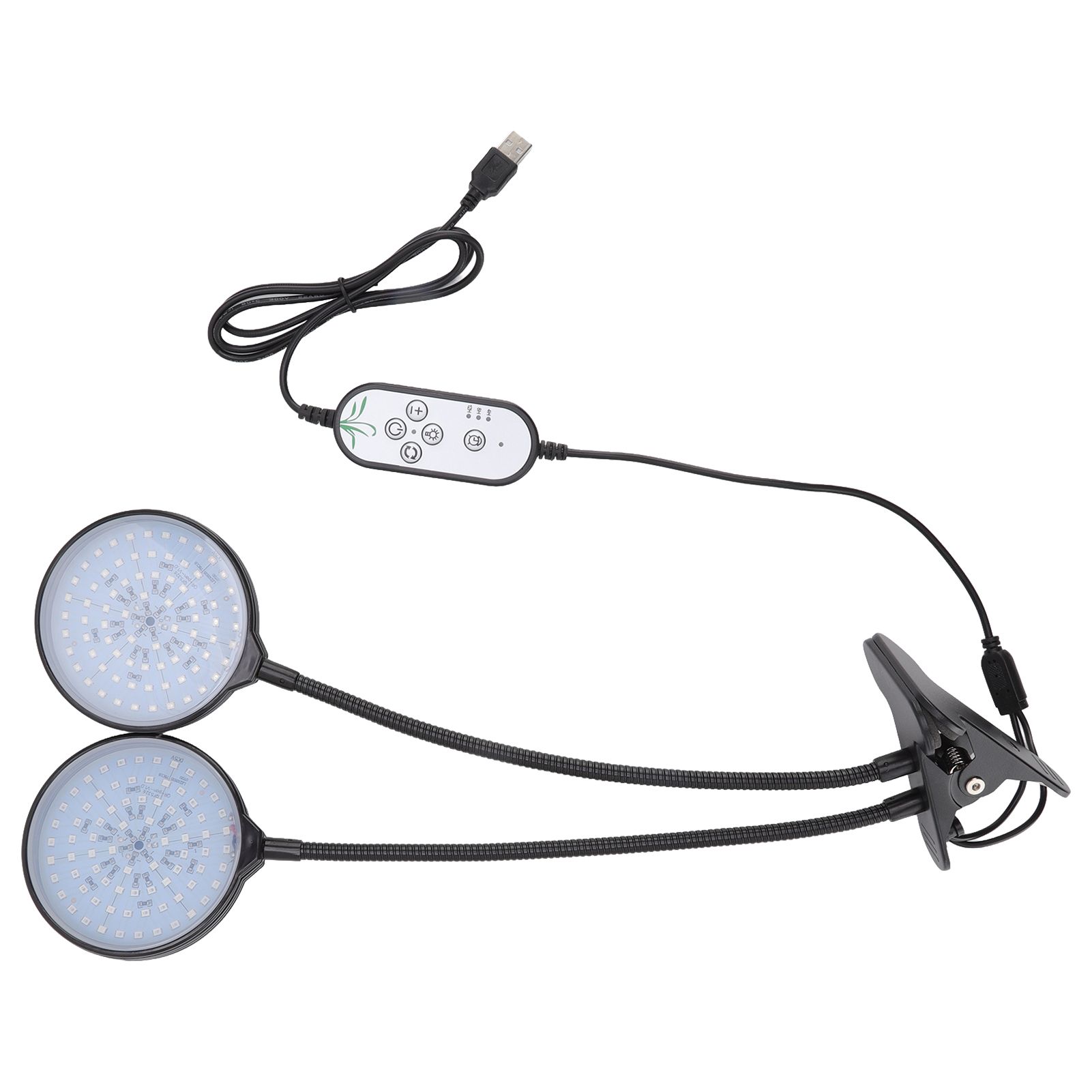 30W Double Head LED Plant Growing Lights Clip On 5 Level Brightness Grow Lamp view 2