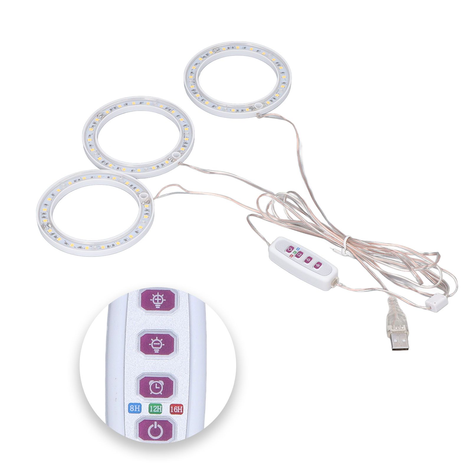 LED Plant Grow Lights Full Spectrum USB Growing Light Timing 5 Level Dimming view 10