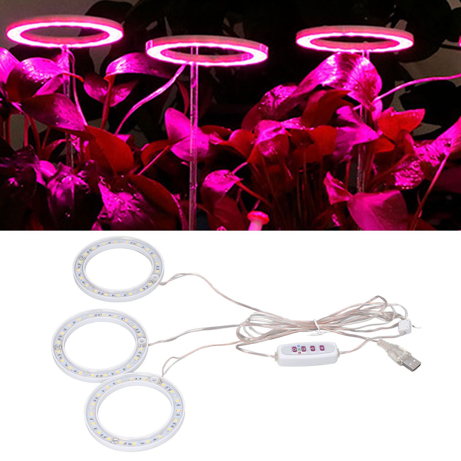 LED Plant Grow Lights Full Spectrum USB Growing Light Timing 5 Level Dimming view 12