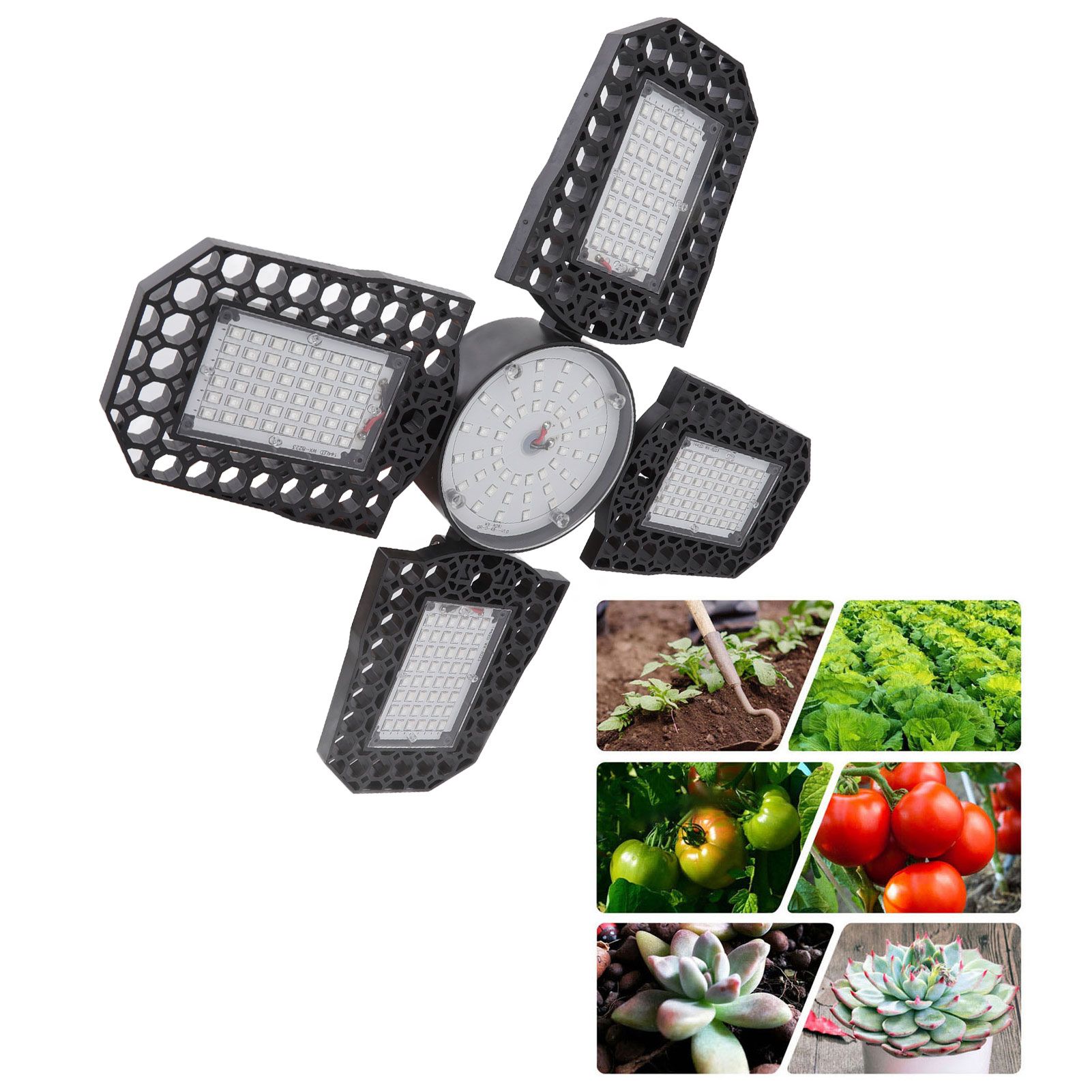 Growth Light 150W ABS Foldable LED E27 Base Plant Growing Lamp with Red Blue view 11