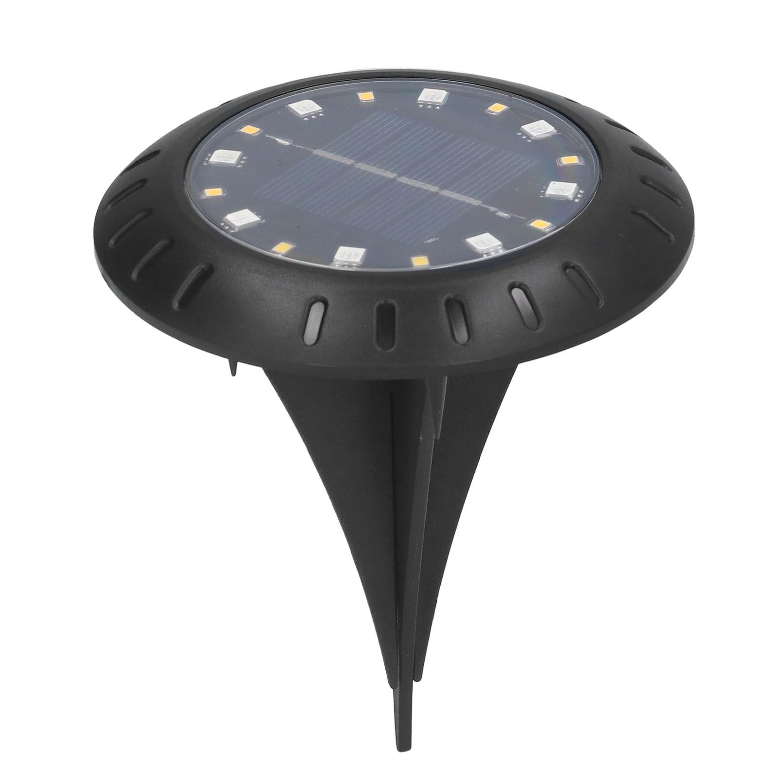 Solar Ground Lights Automatic Charging RGB LED Lamp Beads IP67 Waterproof Warm view 3