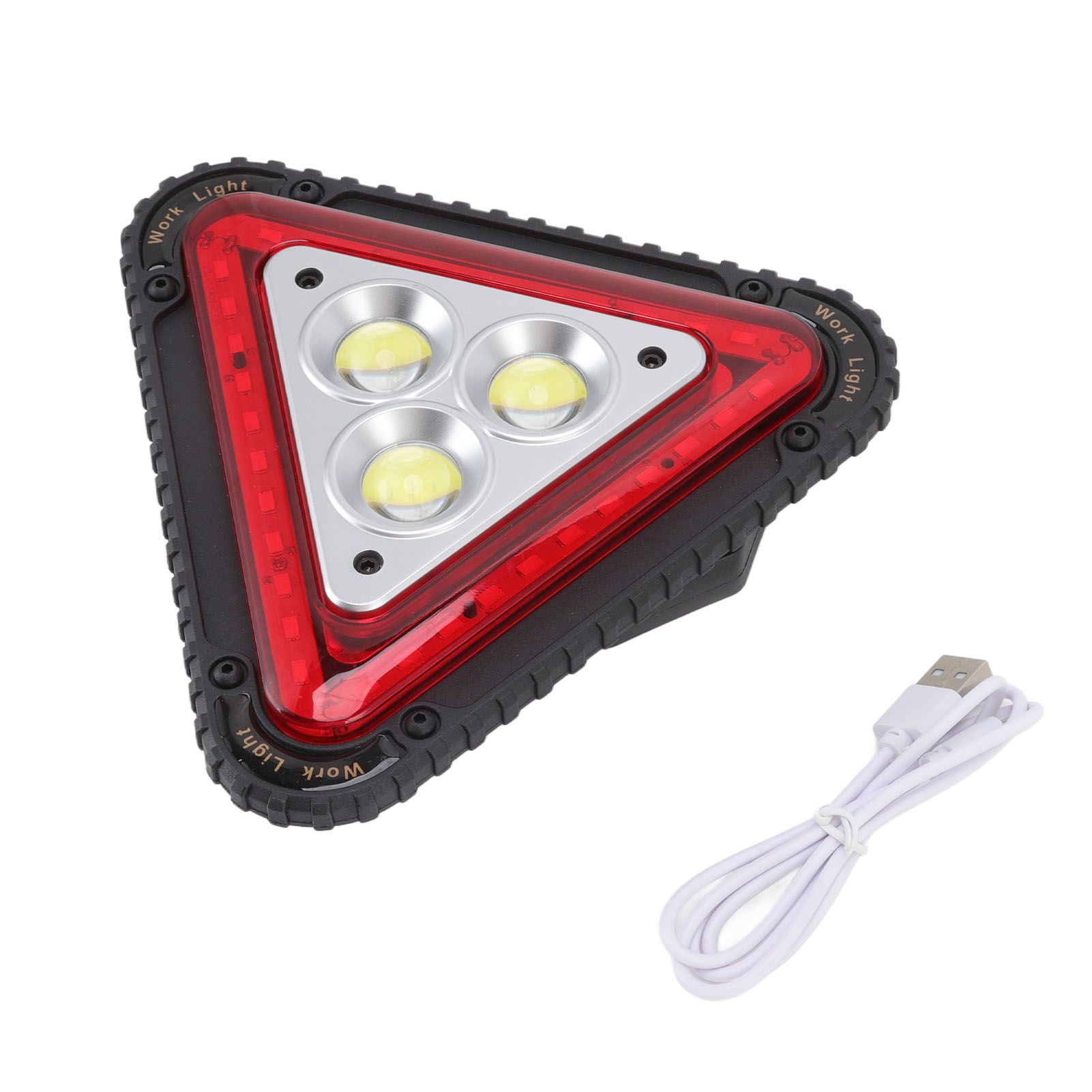 COB Work Light Triangle Multifunctional Warning Red Floodlight USB Charging view 7