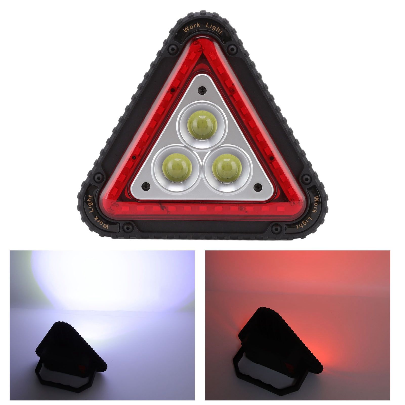COB Work Light Triangle Multifunctional Warning Red Floodlight USB Charging view 11