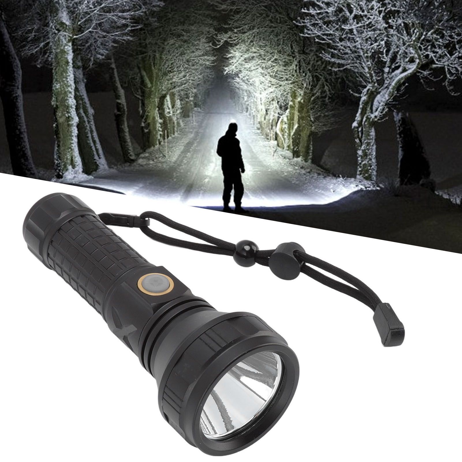 Flashlight Aluminum Alloy 8000lm Three Light Modes Waterproof Flashlight for view 12