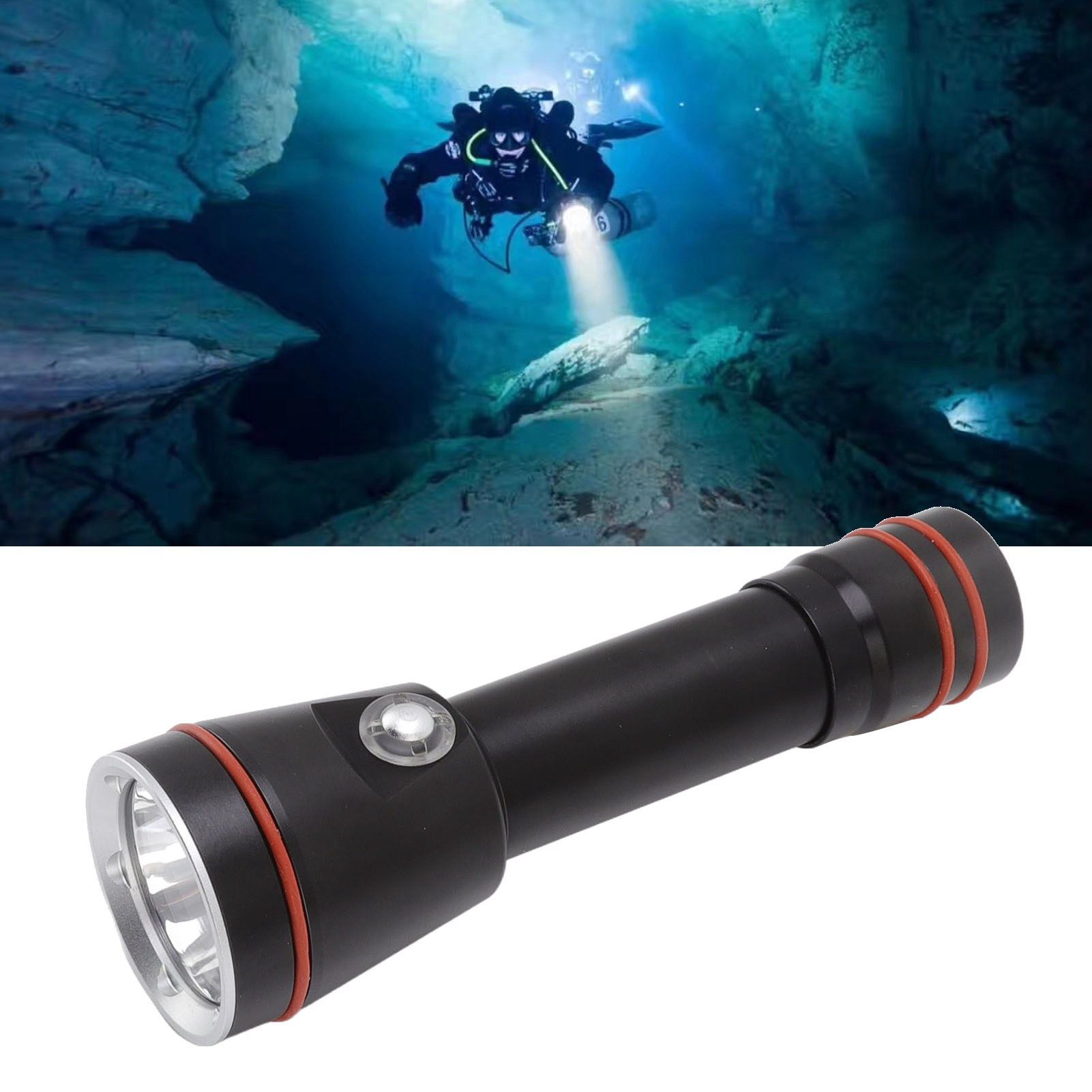 Professional Underwater Flashlight 5000LM Lighting Diving Fill Light IPX8 view 11