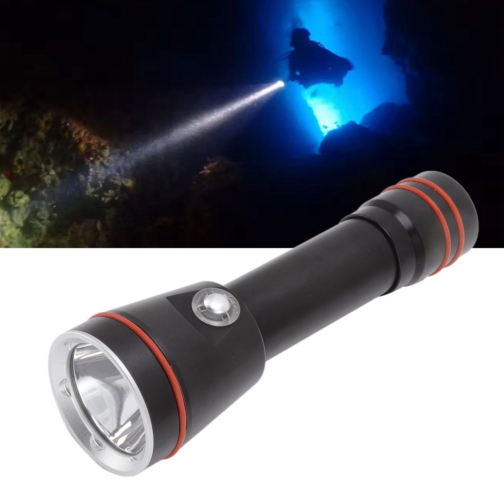 Professional Underwater Flashlight 5000LM Lighting Diving Fill Light IPX8 view 12