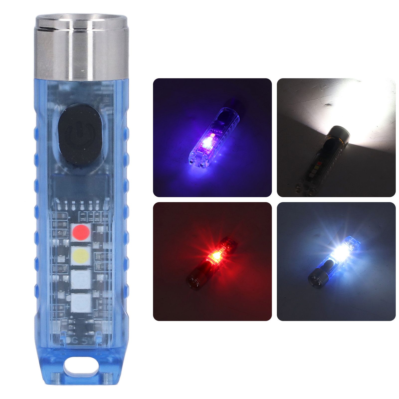 Keychain Flashlight 10 Lighting Modes 5LED TYPE C Fast Charging IP65 view 12
