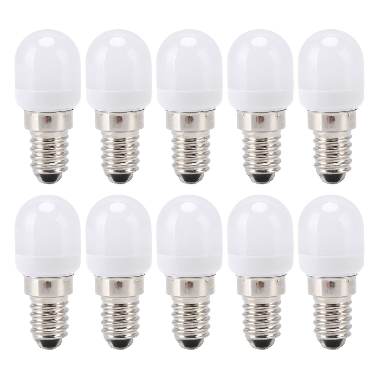 10Pcs E14 Light Bulb Stainless Steel 1.5W 220V LED Bulb for Chandelier Ceiling