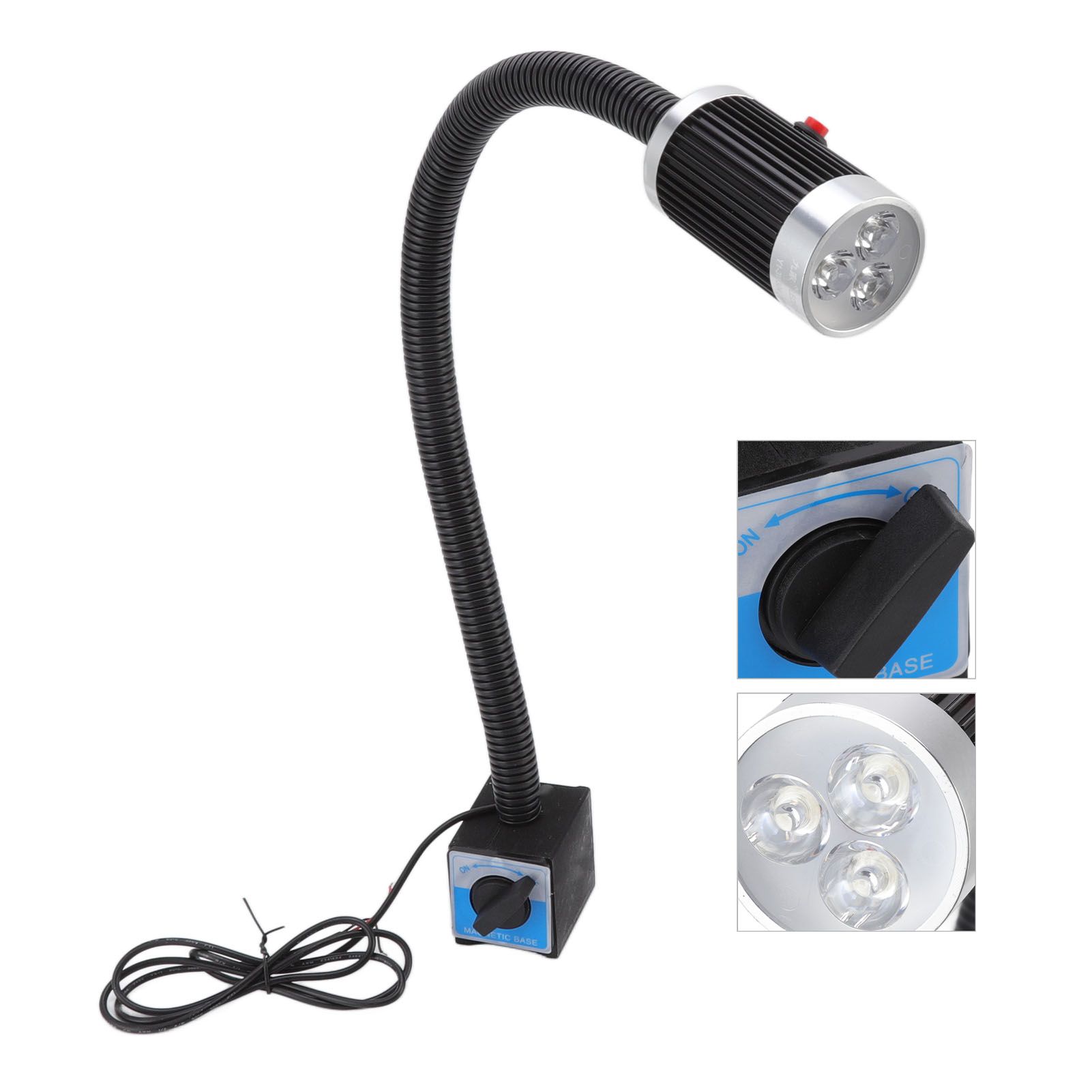 Magnetic Work Light 9W 24V LED Flexible Gooseneck Rustproof Aluminium Magnetic view 10