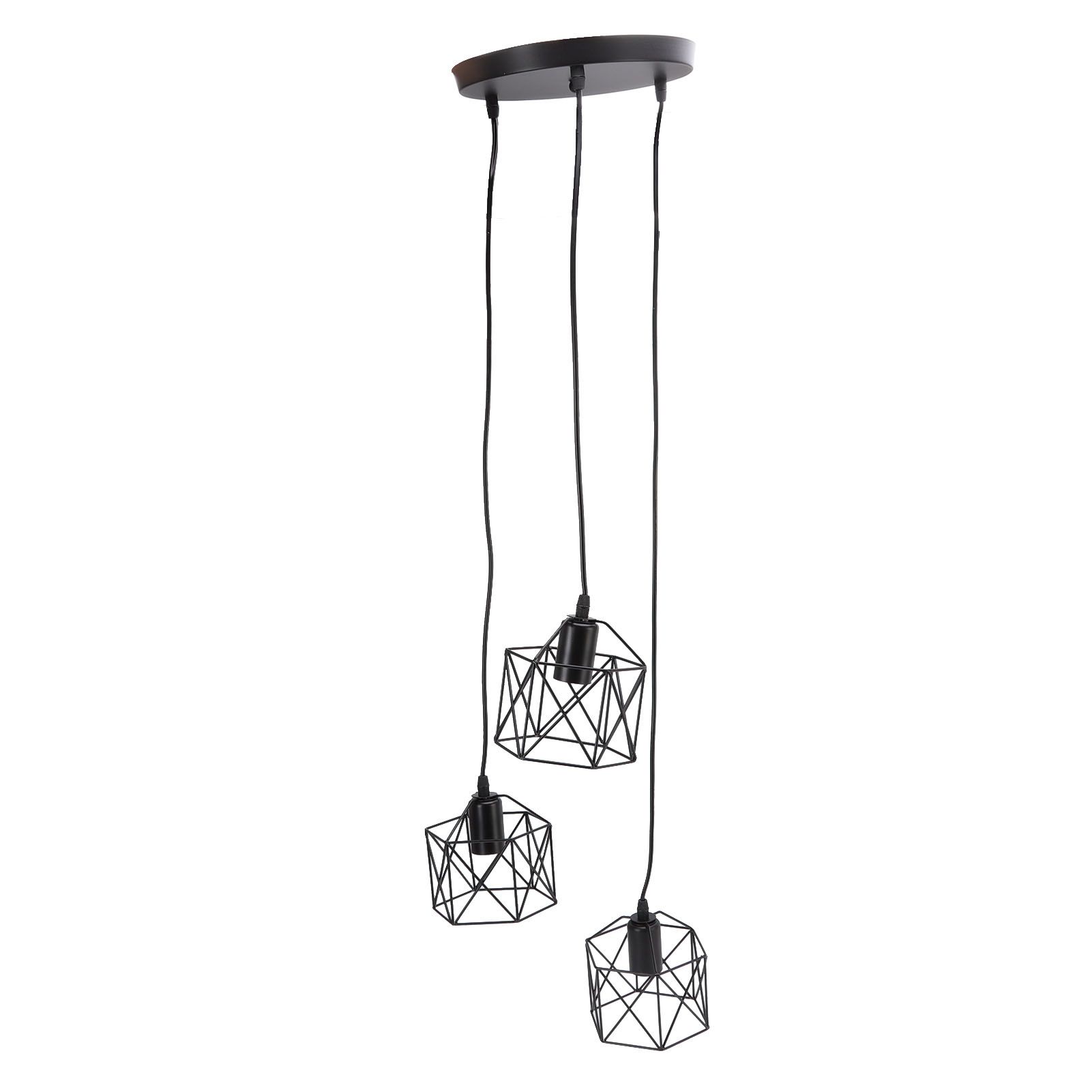 Antique Pendant Lampshade E27 3 Head Retro Unique Style Hanging Light Shade view 3