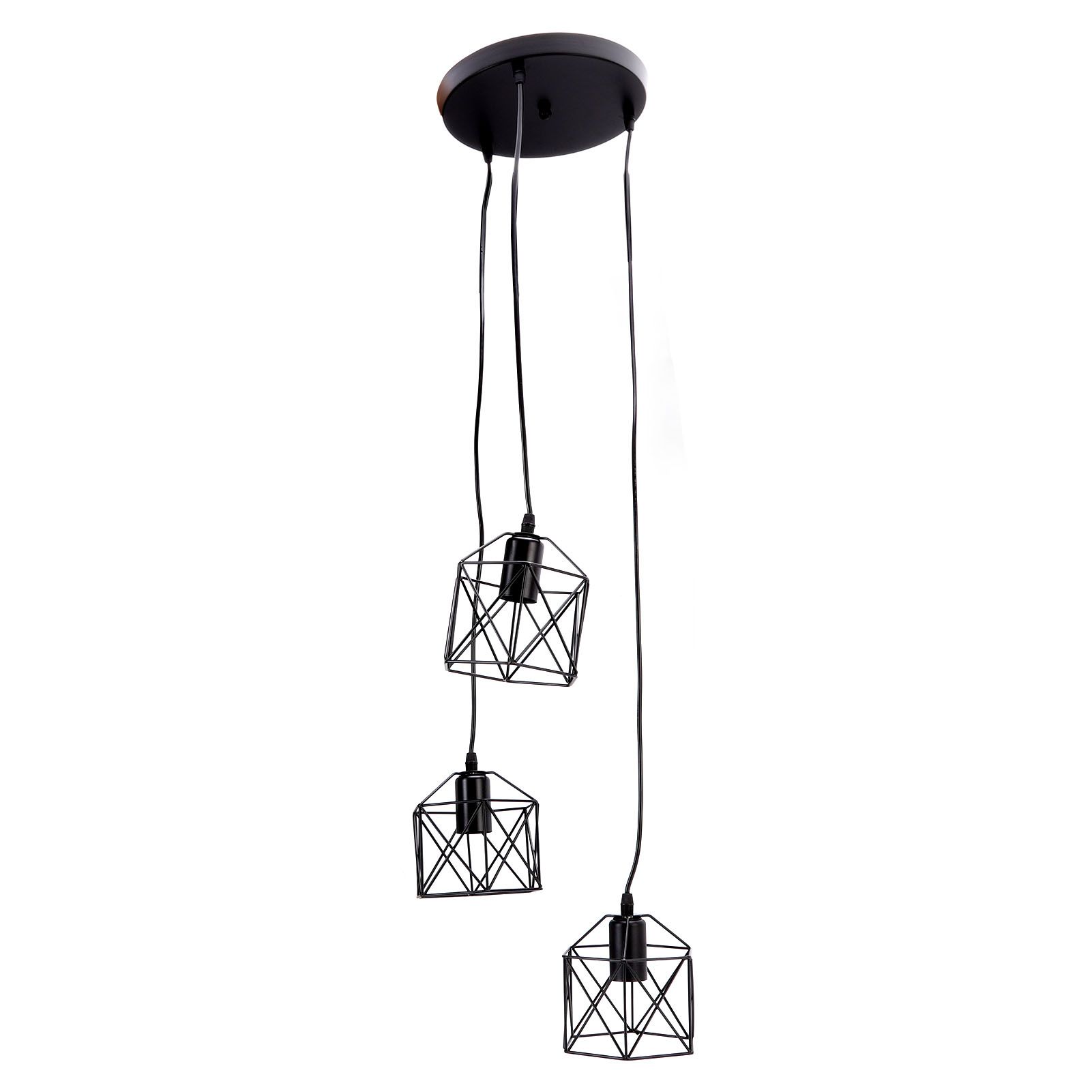 Antique Pendant Lampshade E27 3 Head Retro Unique Style Hanging Light Shade view 4