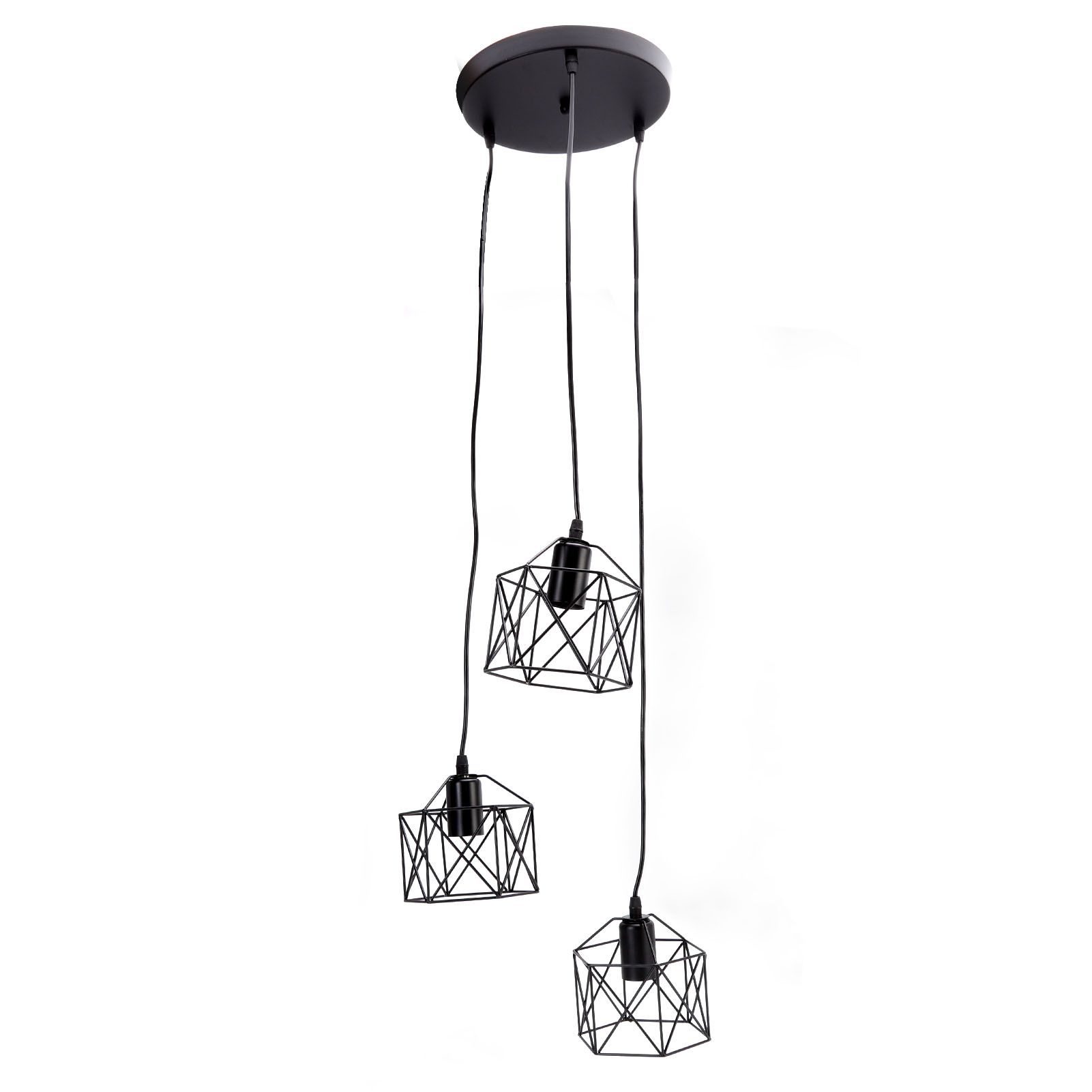 Antique Pendant Lampshade E27 3 Head Retro Unique Style Hanging Light Shade view 5