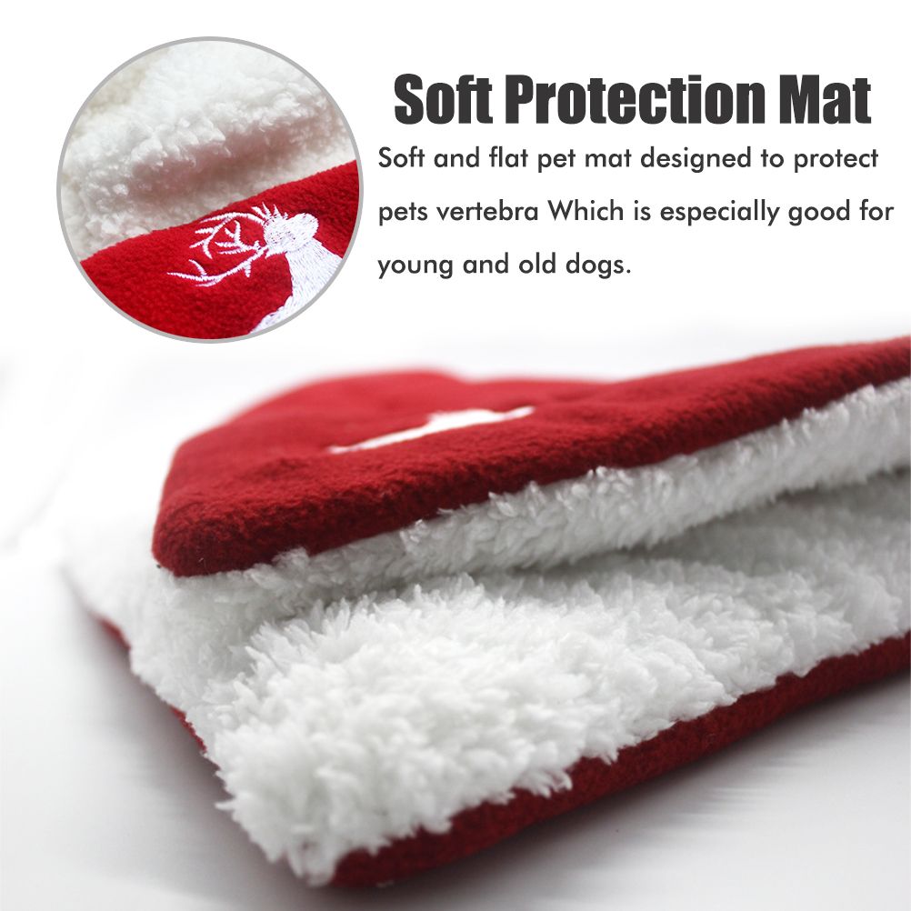 Christmas Theme Pet Cat Dog Bed Mat Pad Soft Warm Thick Kennel Cage Sofa Mat view 9