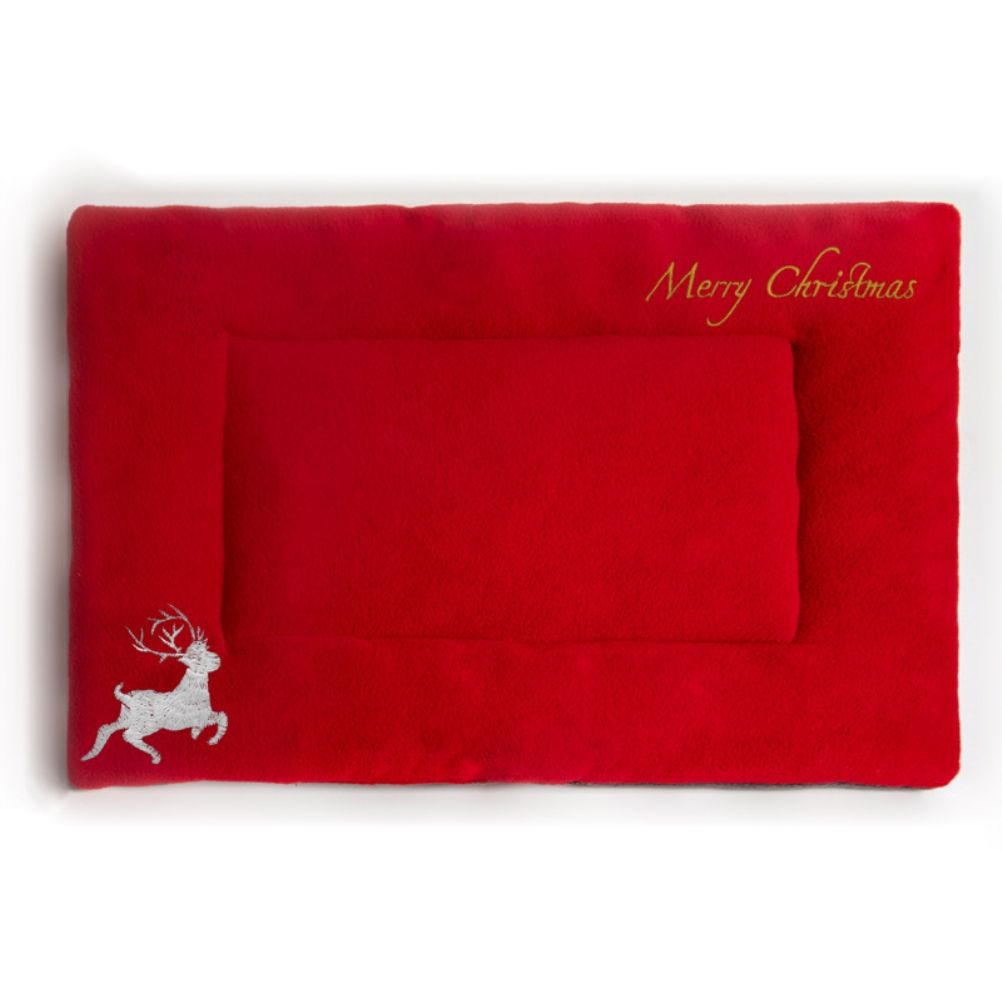 Christmas Theme Pet Cat Dog Bed Mat Pad Soft Warm Thick Kennel Cage Sofa Mat view 11