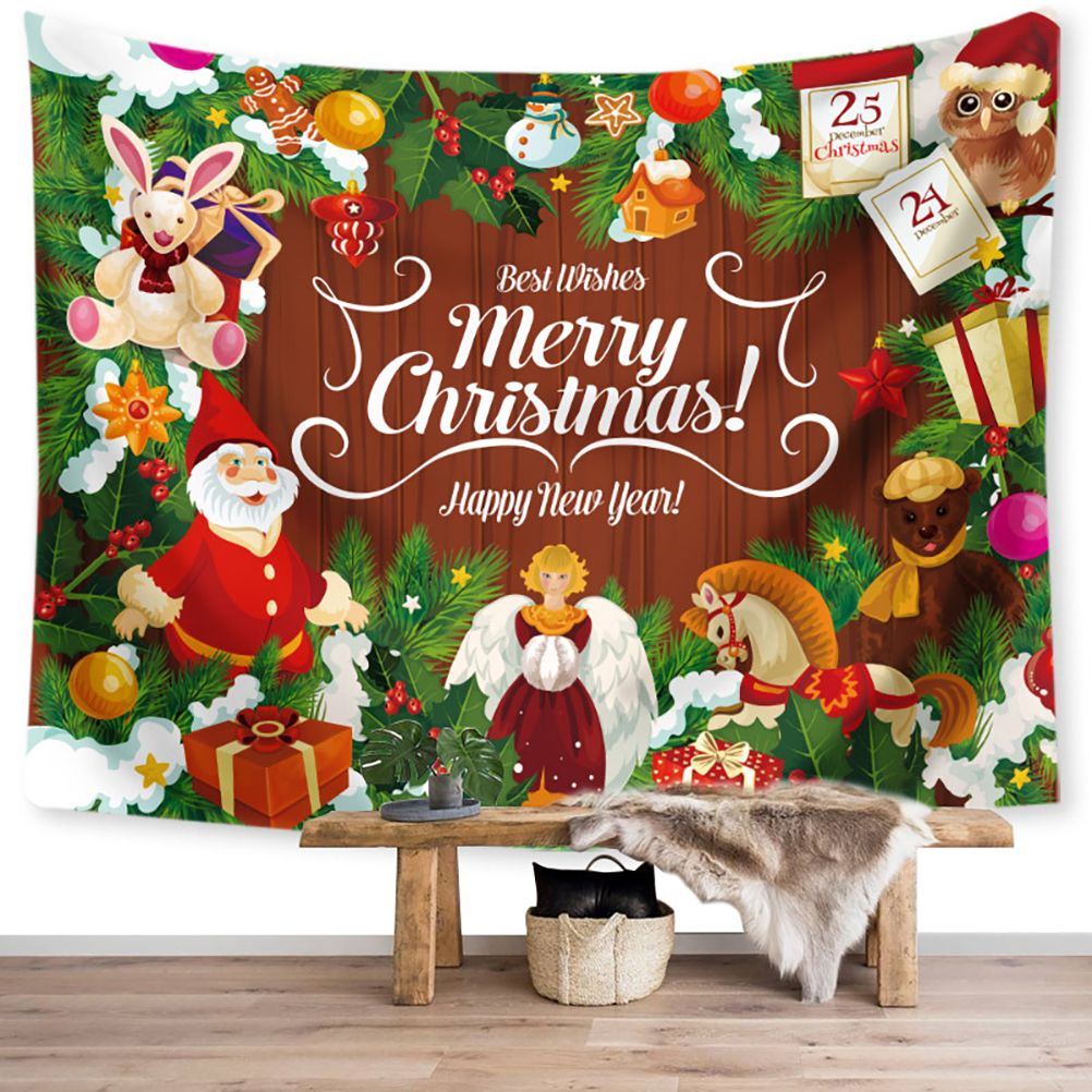 70*100CM Christmas Tree Tapestry Santa Background Cloth Multifunctional
