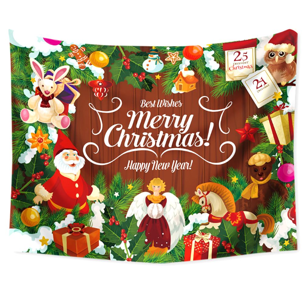 70*100CM Christmas Tree Tapestry Santa Background Cloth Multifunctional view 2
