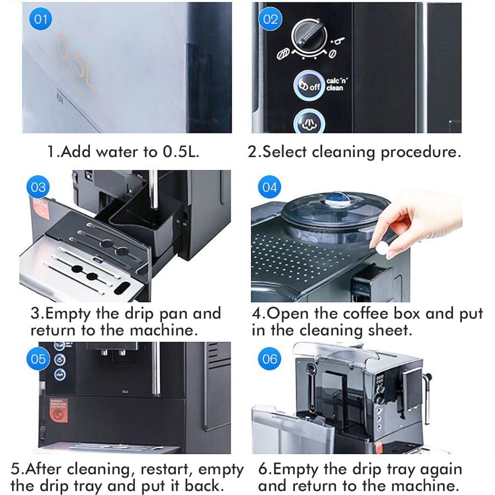 50PCS Coffee Machines Cleaner Tablets Cleaning Tablets for Automatic Coffee view 3