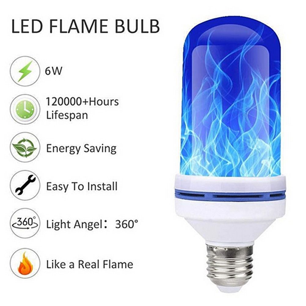 LED Flame Effect Light Bulb Upside Down Effect LED Bulb Flame Bulbs for view 5