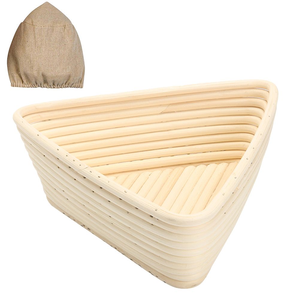Triangle Bread Proofing Baskets with Liner Dough Rising Rattan Handmade Rattan