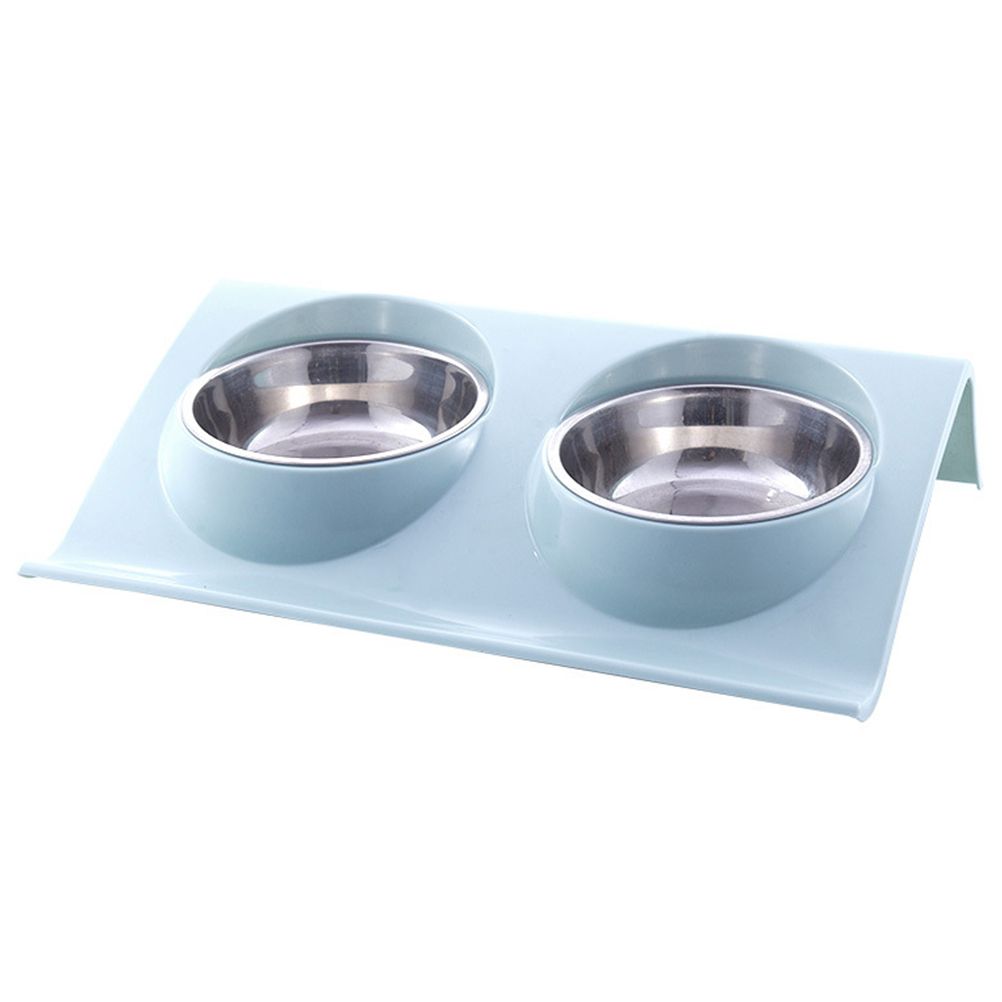 Double Bowls for Dog Stainless Steel Pet Bowl Splashproof Feeding Bowl for Pet view 5