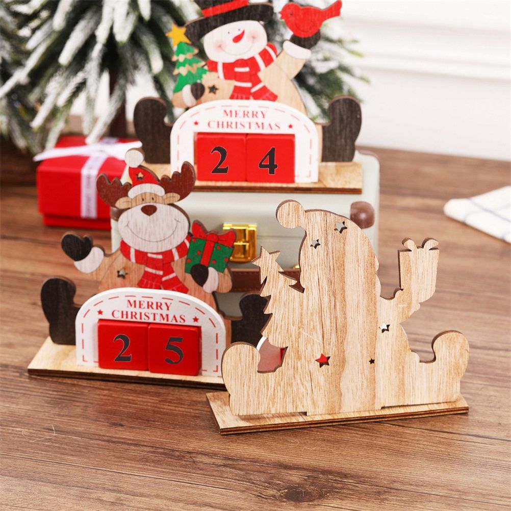 Christmas Countdown Calendar Santa Claus Snowman Elk Calendar Cartoon Advent view 3