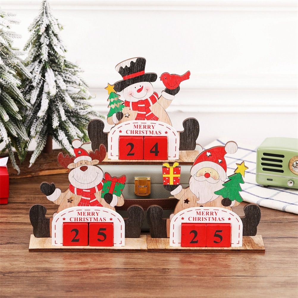 Christmas Countdown Calendar Santa Claus Snowman Elk Calendar Cartoon Advent view 6