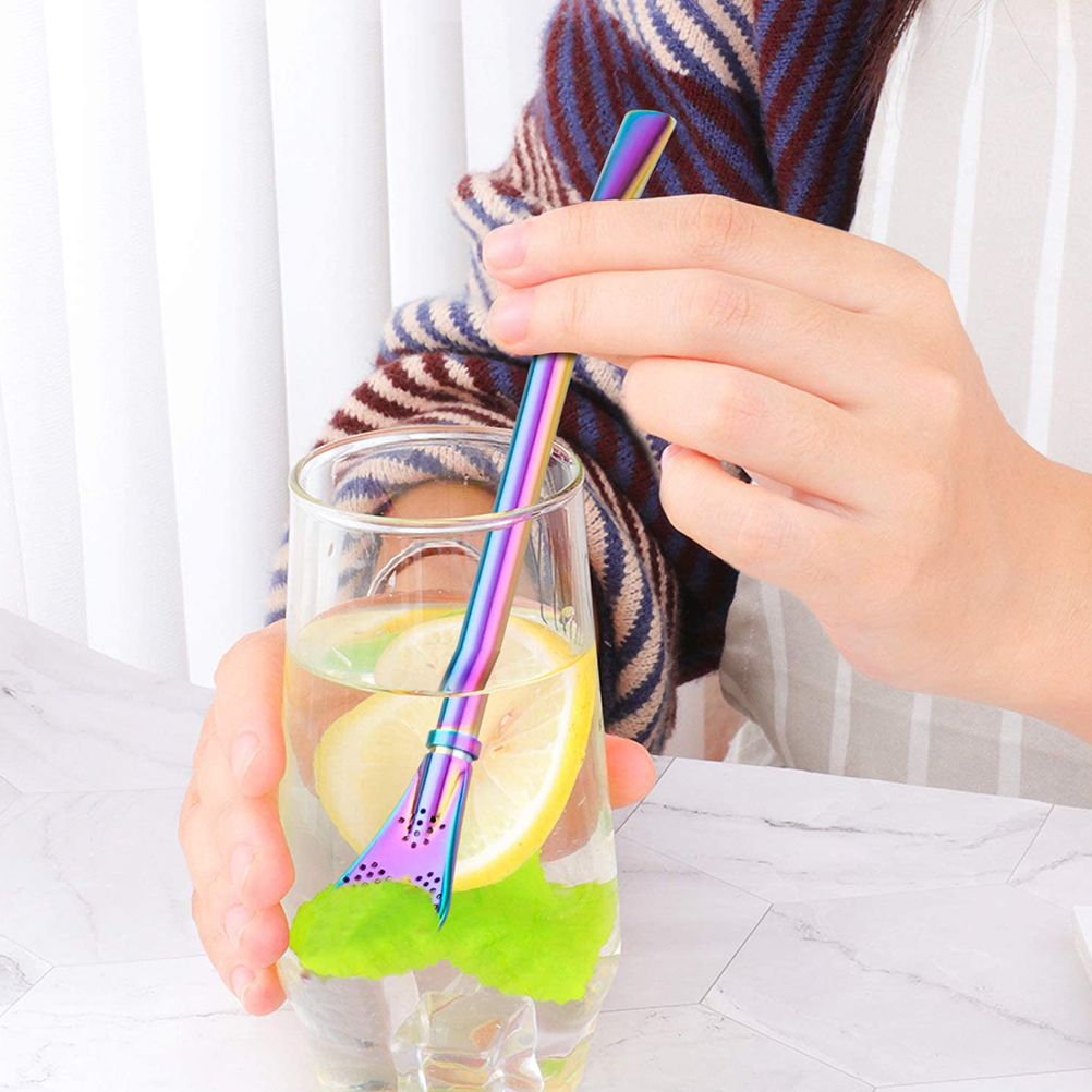 2 in 1 Stainless Steel Straw Spoon Stainless Steel Straw Mate Multifunctional view 2