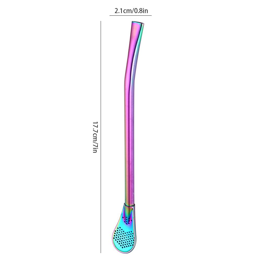 2 in 1 Stainless Steel Straw Spoon Stainless Steel Straw Mate Multifunctional view 6