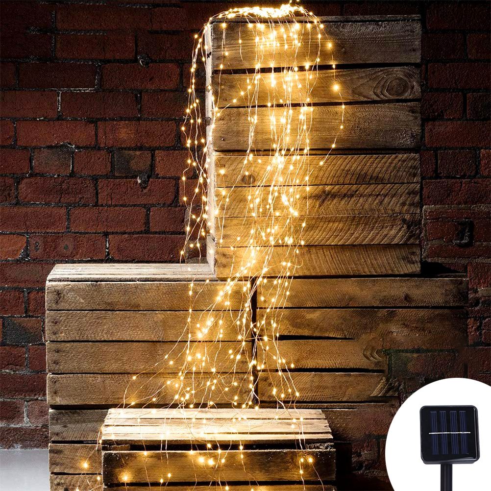 Waterfall String Lights Star Decorative Lights Twinkle Fairy Lights with — image 1