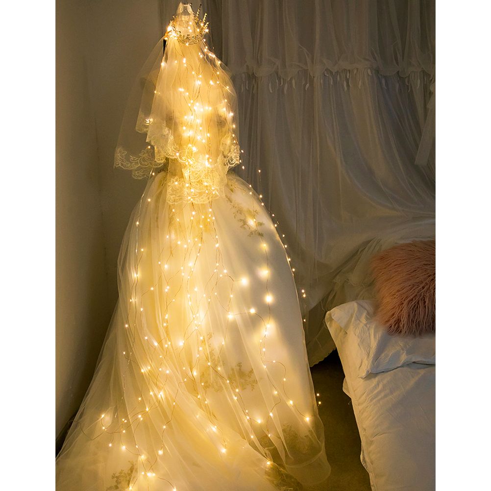 Waterfall String Lights Star Decorative Lights Twinkle Fairy Lights with view 3