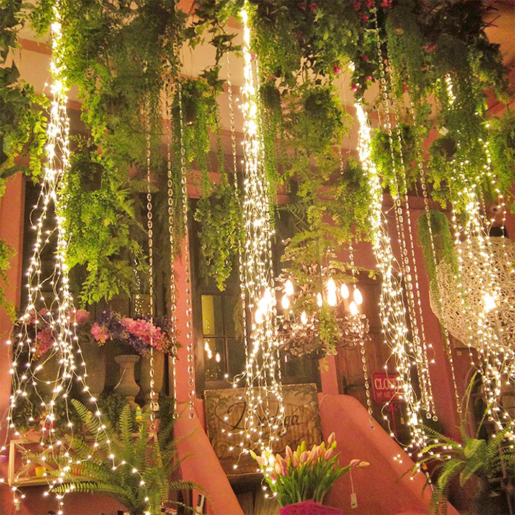 Waterfall String Lights Star Decorative Lights Twinkle Fairy Lights with view 7