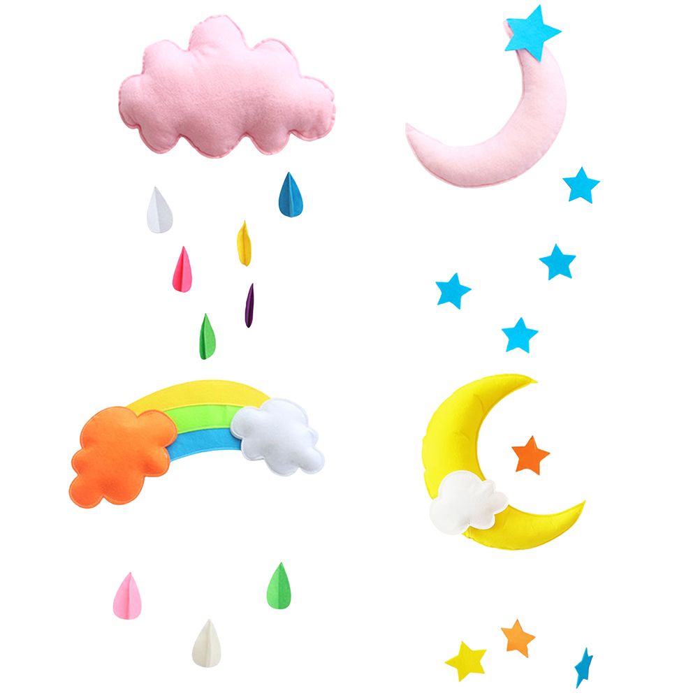 Ceiling Mobile Hanging Cloud Decorations Rainbow Mobile Cloud Ceiling Decor view 10