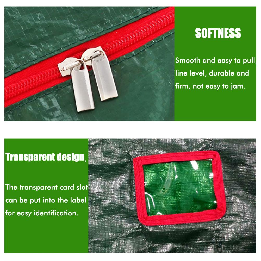 Christmas Tree Storage Bag Holiday Storage Case Waterproof Zippered Bag with view 3