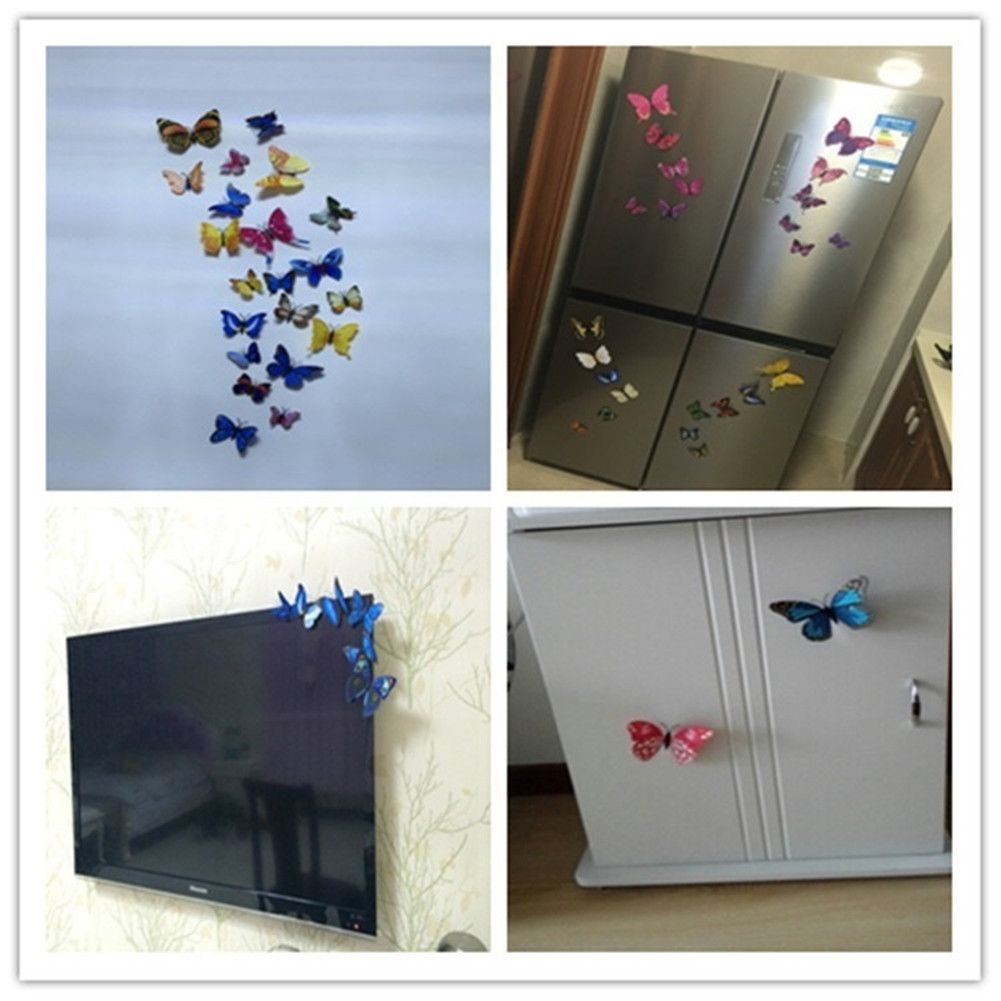 12Pcs 3D Stereoscopic Butterfly Wall Stickers Home Living Room Decor view 2
