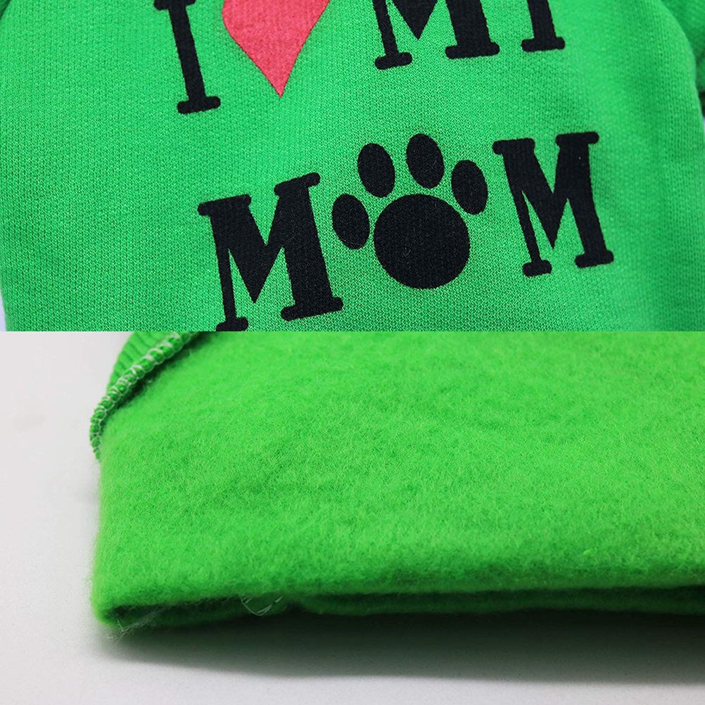 Dog Clothes I Love My Mom Printed Hoodie Puppy Sweatshirt Warm Puppy Clothes view 7