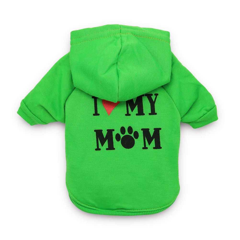 Dog Clothes I Love My Mom Printed Hoodie Puppy Sweatshirt Warm Puppy Clothes view 9