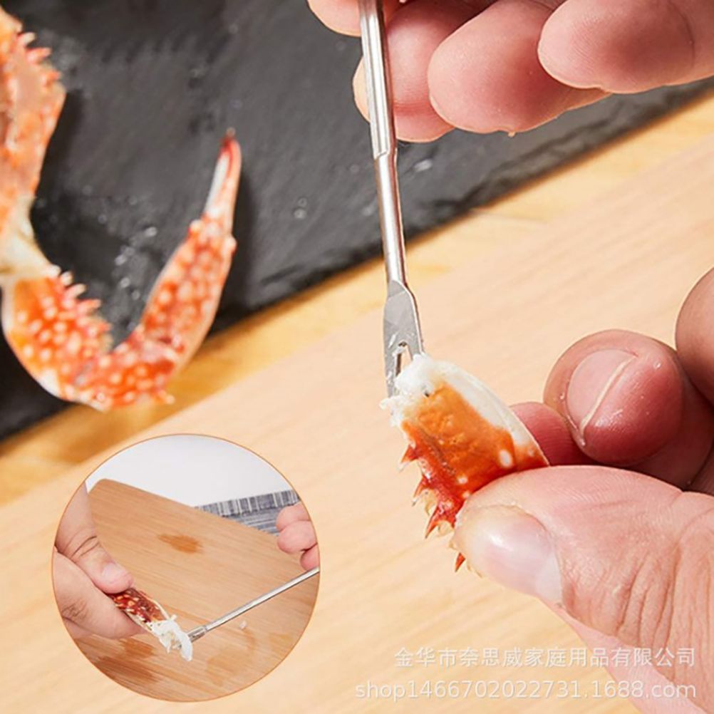 12PCS Seafood Tools Crab Sheller Forks Set Opener Shellfish Lobster Leg view 7