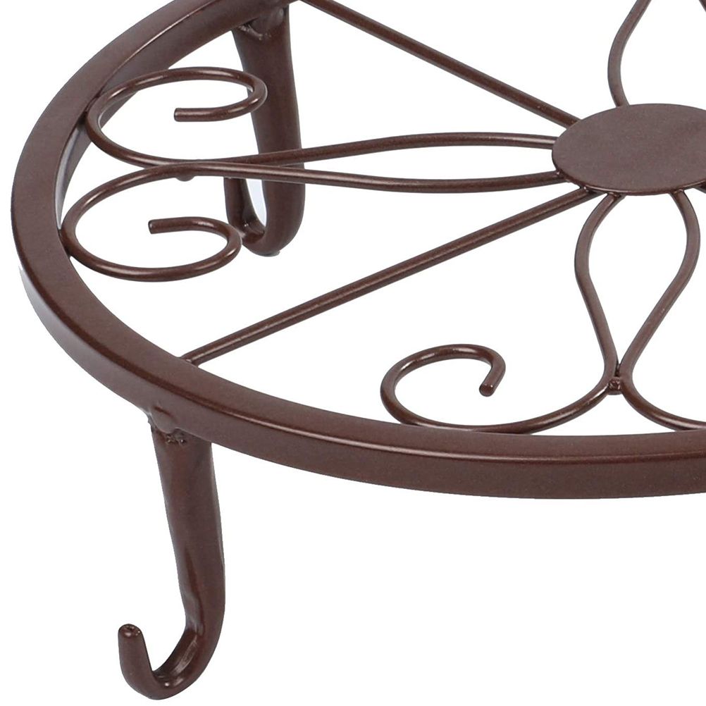 Classic Metal Iron Art Plant Pot Stand Flowerpot Base Holder Rack Indoor view 2
