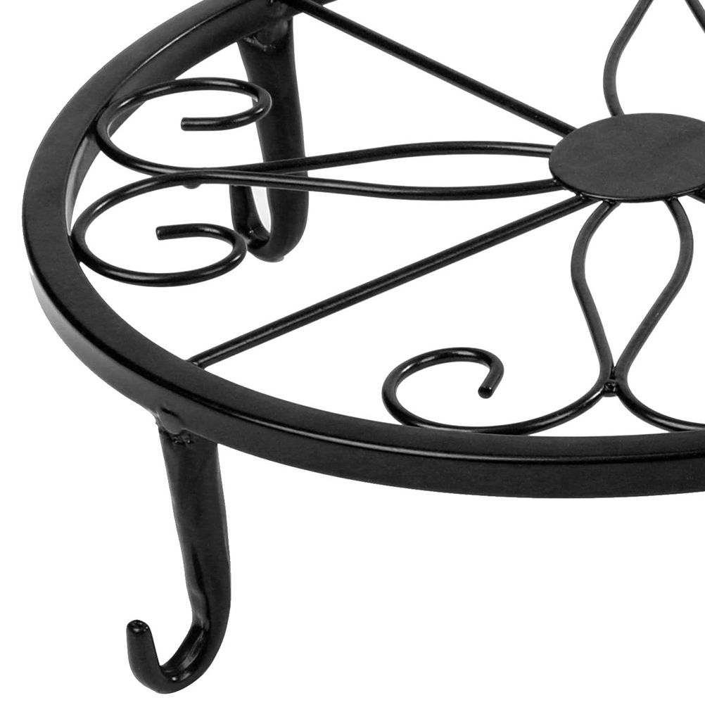 Classic Metal Iron Art Plant Pot Stand Flowerpot Base Holder Rack Indoor view 2