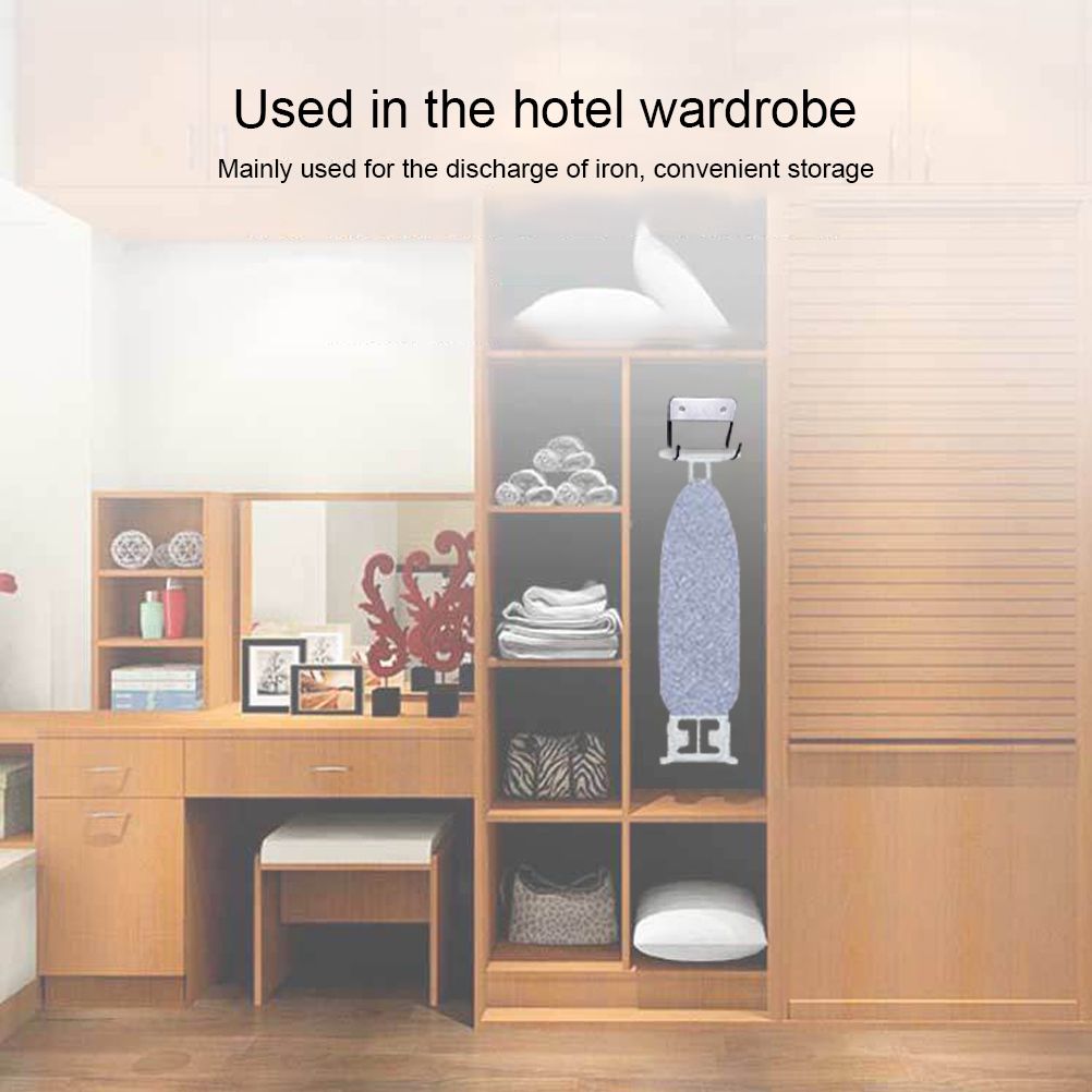 Ironing Board Hanger Wall Mount Ironing Board Holder Organizer Wall Rack for view 7